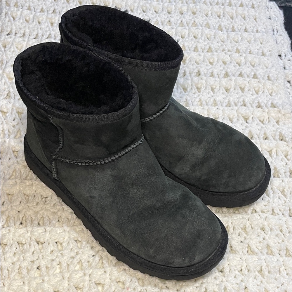 UGG Charcoal Suede Boots